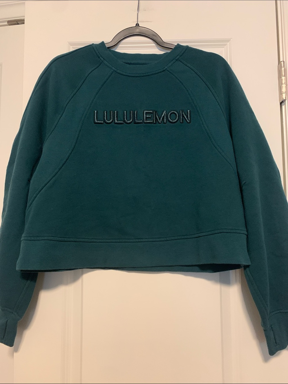 Lululemon Green Wordmark Scuba, Sz M/L
Good Condition